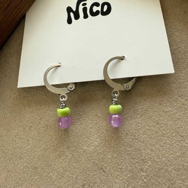 NC26087【ｻｰｼﾞｶﾙｽﾃﾝﾚｽ：ｼﾙﾊﾞｰ】nicoピアス