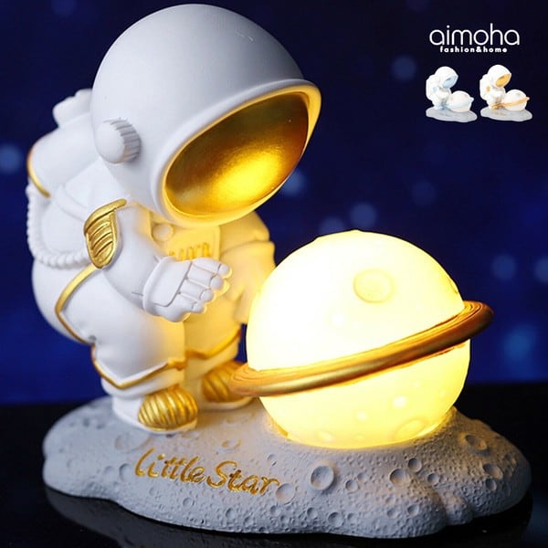 aimoha home 卓上ライト かわいい 宇宙飛行士 ミニランプ インテリア