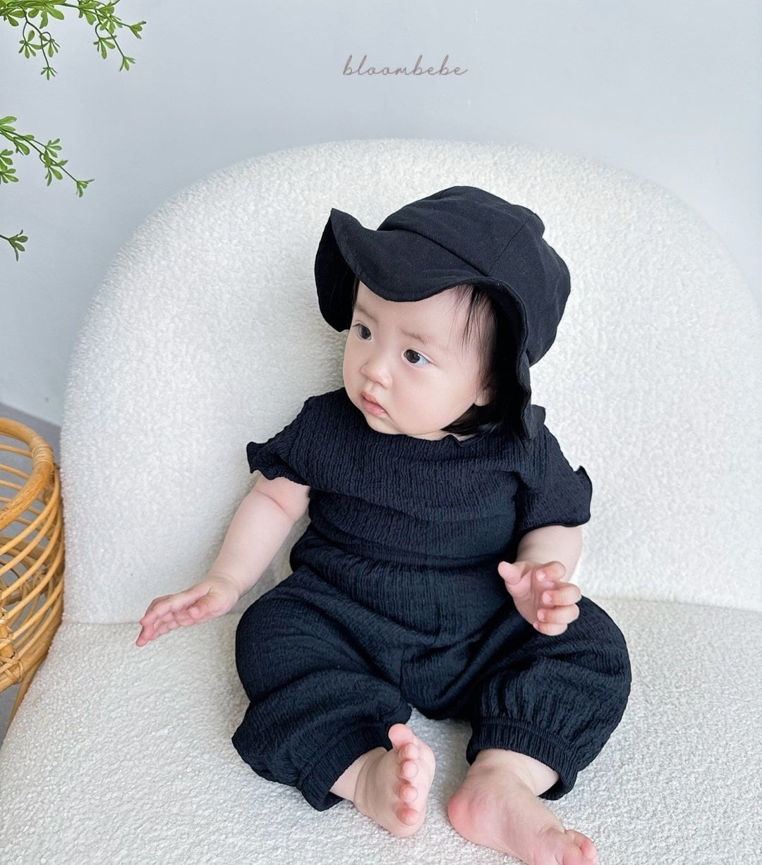 bloom bebe】ワッシャーコットンドロワーズパンツ 80〜100cm 240441