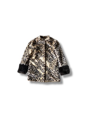 sister jane Malone Faux Fur Leopard Coat