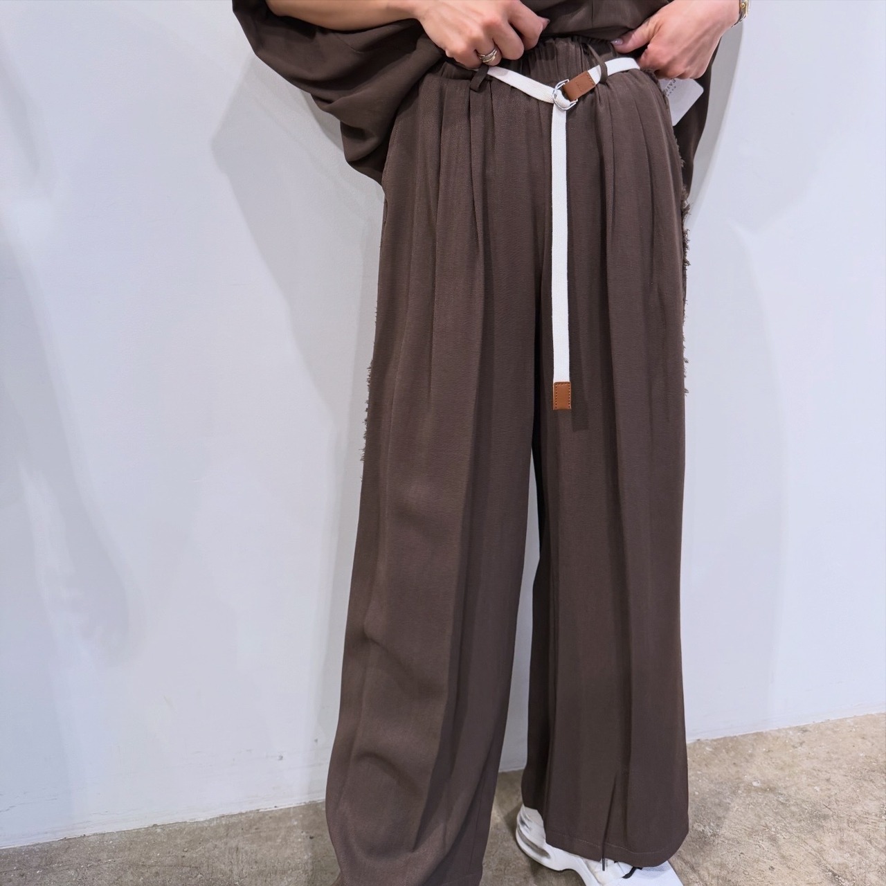 ルギバ lugiva tokyo R/Tスラブサイドフリンジベルト付きPT