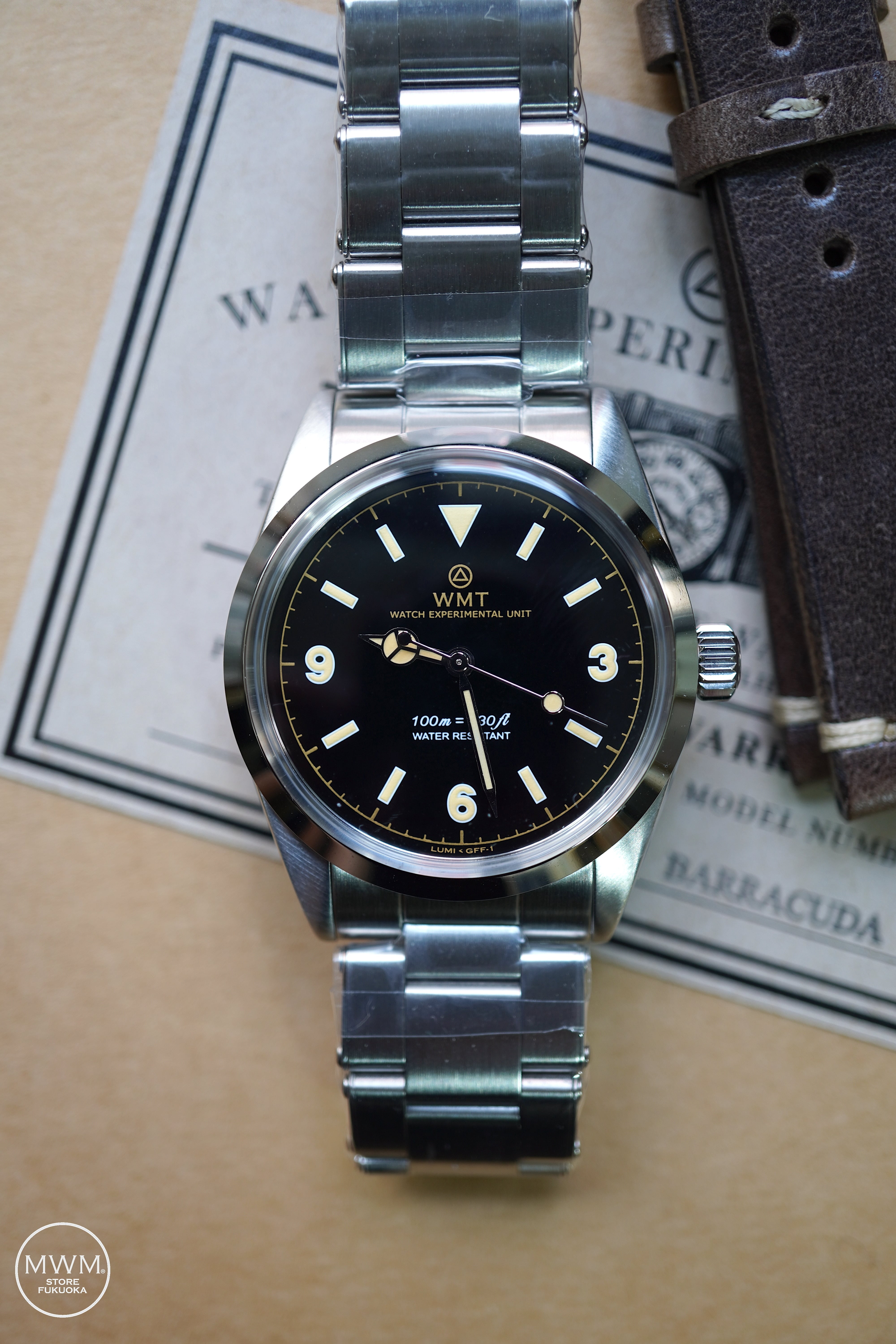 WMT Barracuda – Black Dial Edition / Metal Bracelet + Leather