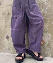 PKOK バルーンカラーデニムパンツ