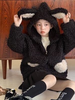 ❤︎お取り寄せ商品❤︎ [100-160] ウサ耳ボアジャケット 25aw442