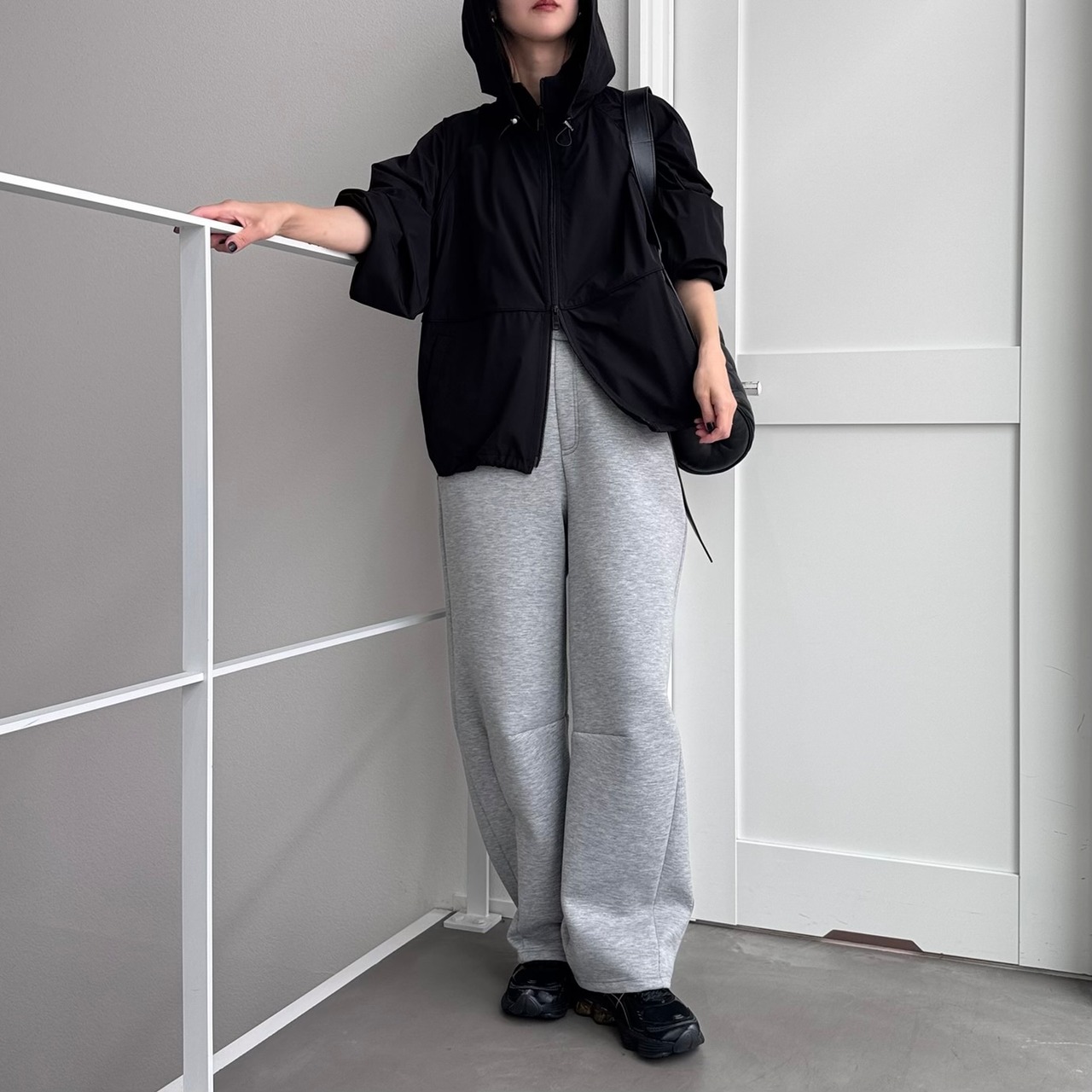 多機能ナイロンWジップPK/ブラック