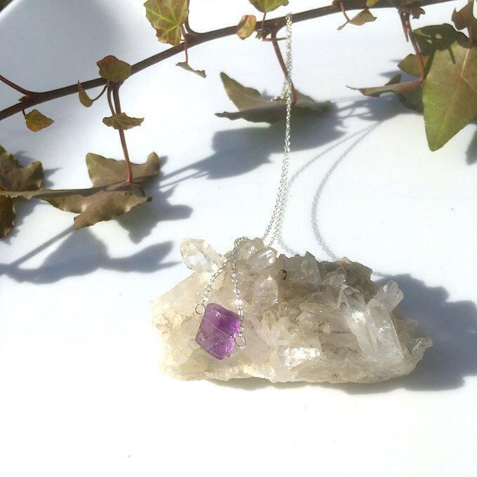 【一点物】✦2月の誕生石✦⋆.· Natural Beauty ― SV925リバーシブルのアメジストネックレス⋆.·✦