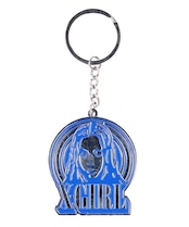 【X-girl】CIRCLE BACKGROUND FACE LOGO KEY CHARM【エックスガール】