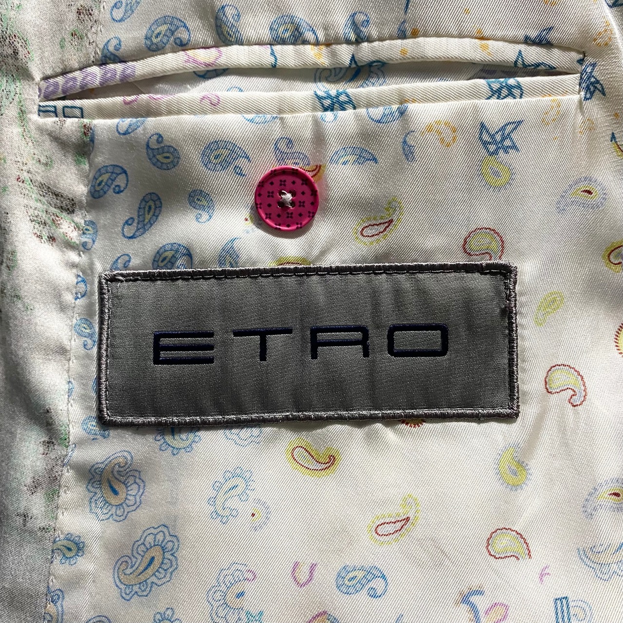 ETRO botanical print cotton tailored jacket