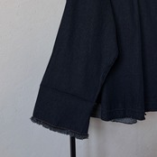 【受注予約:1月下旬入荷予定】W zip フリンジツイルデニムオーバーJK/インディゴ