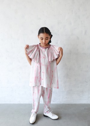 【25SS】michirico(ミチリコ)My dear Mexico TEX pants ピンク(S/M)パンツ メキシコ pink