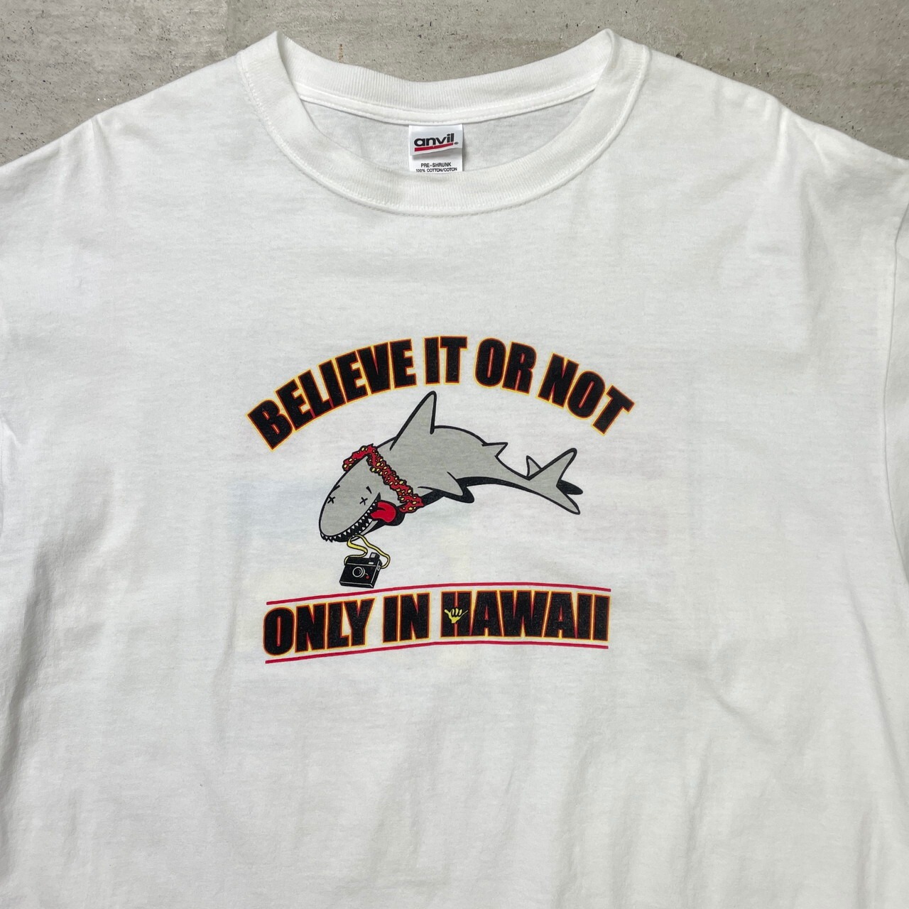 00年代 ONLY IN HAWAII プリントTシャツ サメ アニマル アート メンズ 