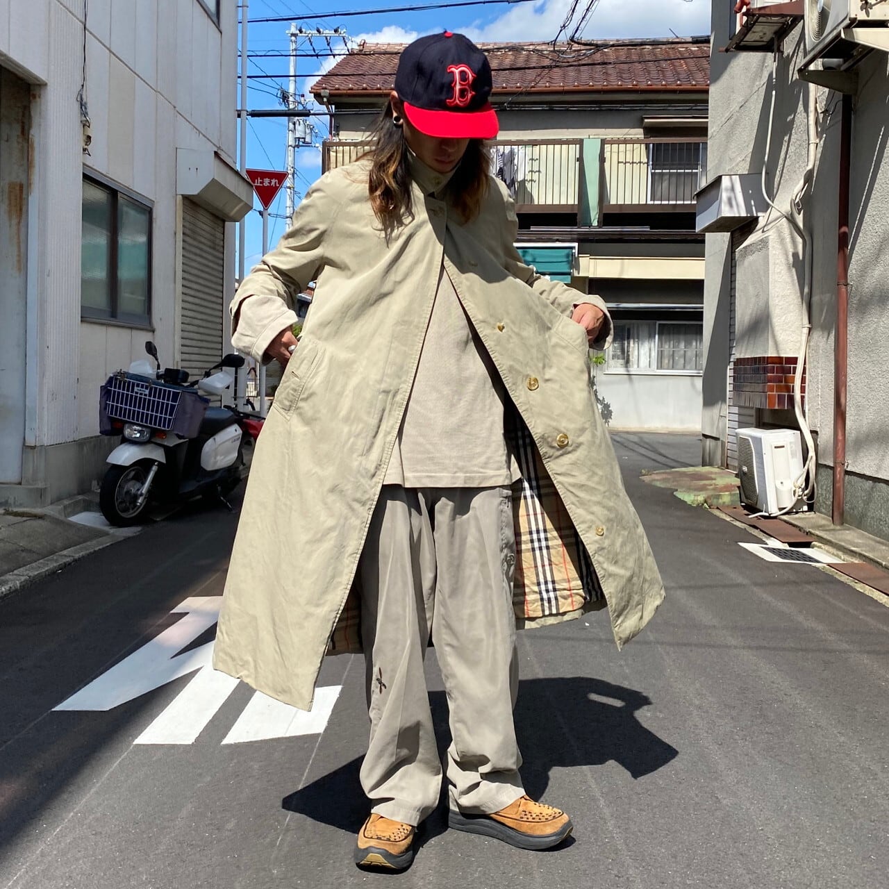 人気アイテム バーバリーステンカラーコートメンズXL