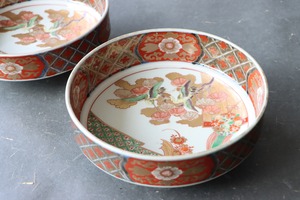 伊万里焼 色絵 鶴松薬文 平鉢/Imari bowl