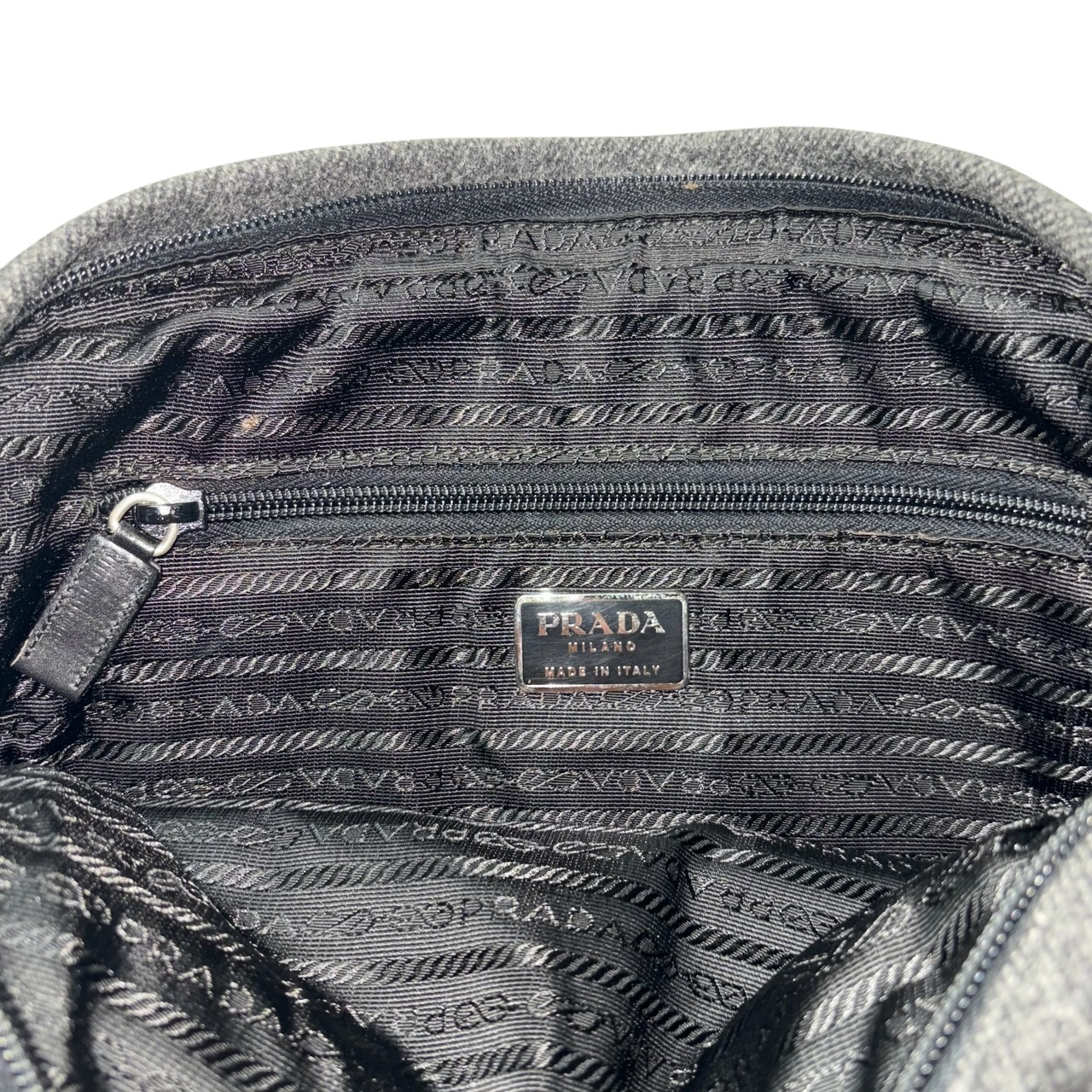 PRADA wool waist bag