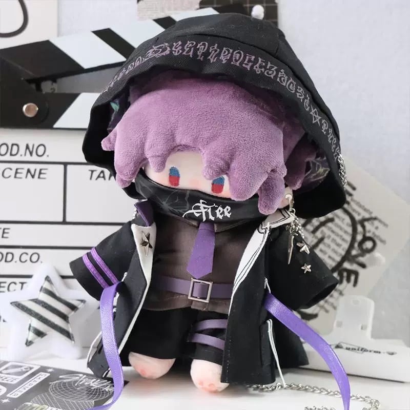 20cmぬい服】ビックフードの星スーツ ブラック コーデ 着せ替え