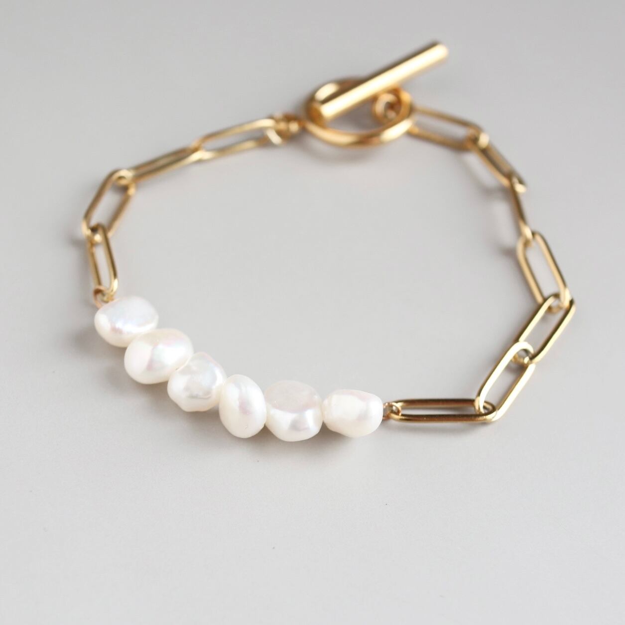 【ステンレスブレスレット】-gold-