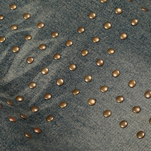 cross stud design denim　クロススタッズデザインデニム　J1759