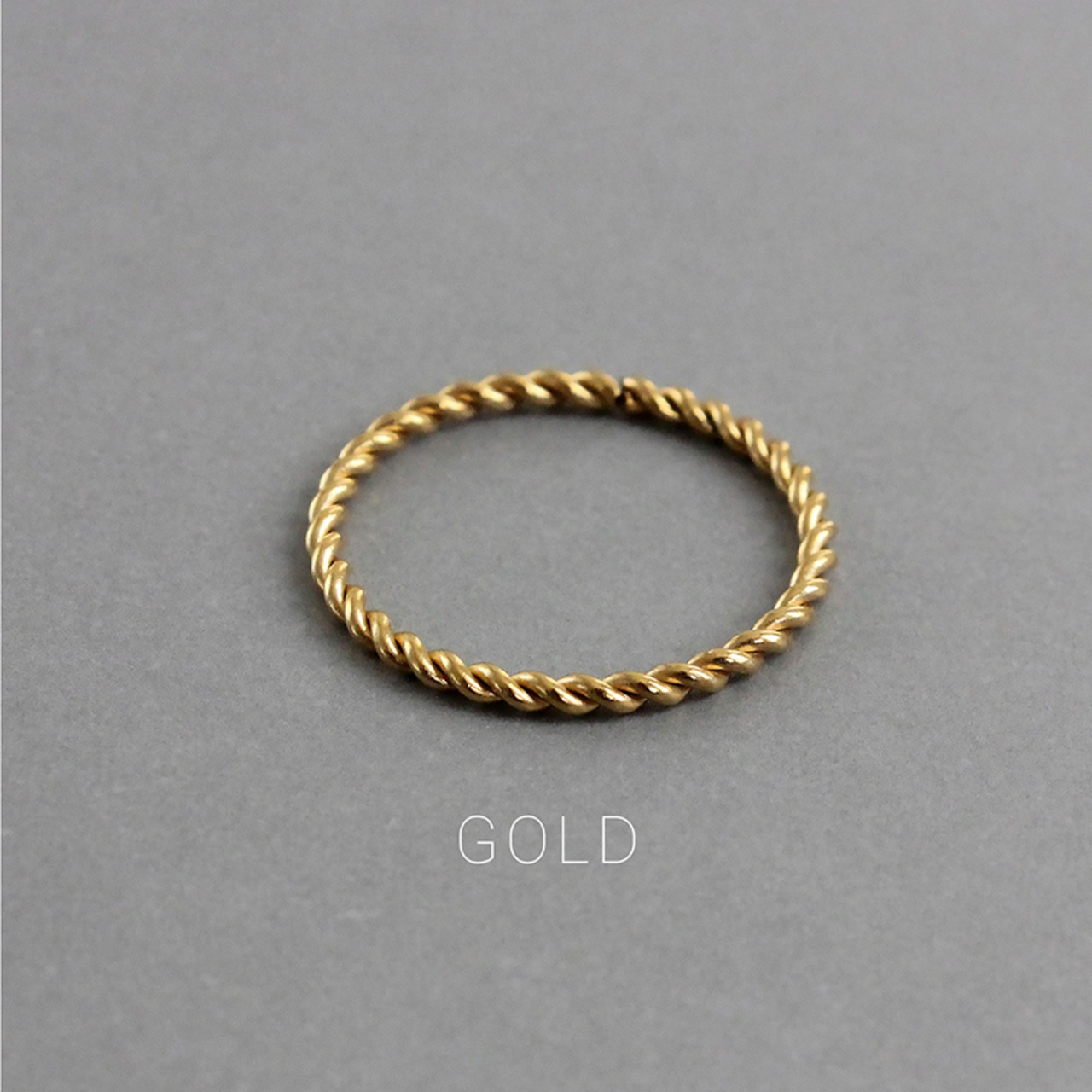 【ネコポス便】リング ツイストデザインリング 金属アレルギー ステンレス 1868