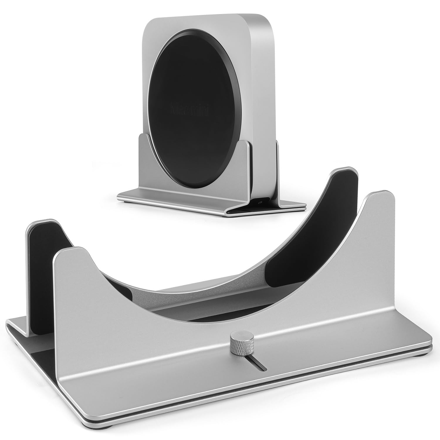 Mac mini用スタンド、工具無しでの調整可能、アルミニウム素材、 14〜52mmの幅を調整できる、Mac Mini M2/M2 Pro対応 、PSITEK Stand for Mac Mini M2/M2 Pro (シルバー)