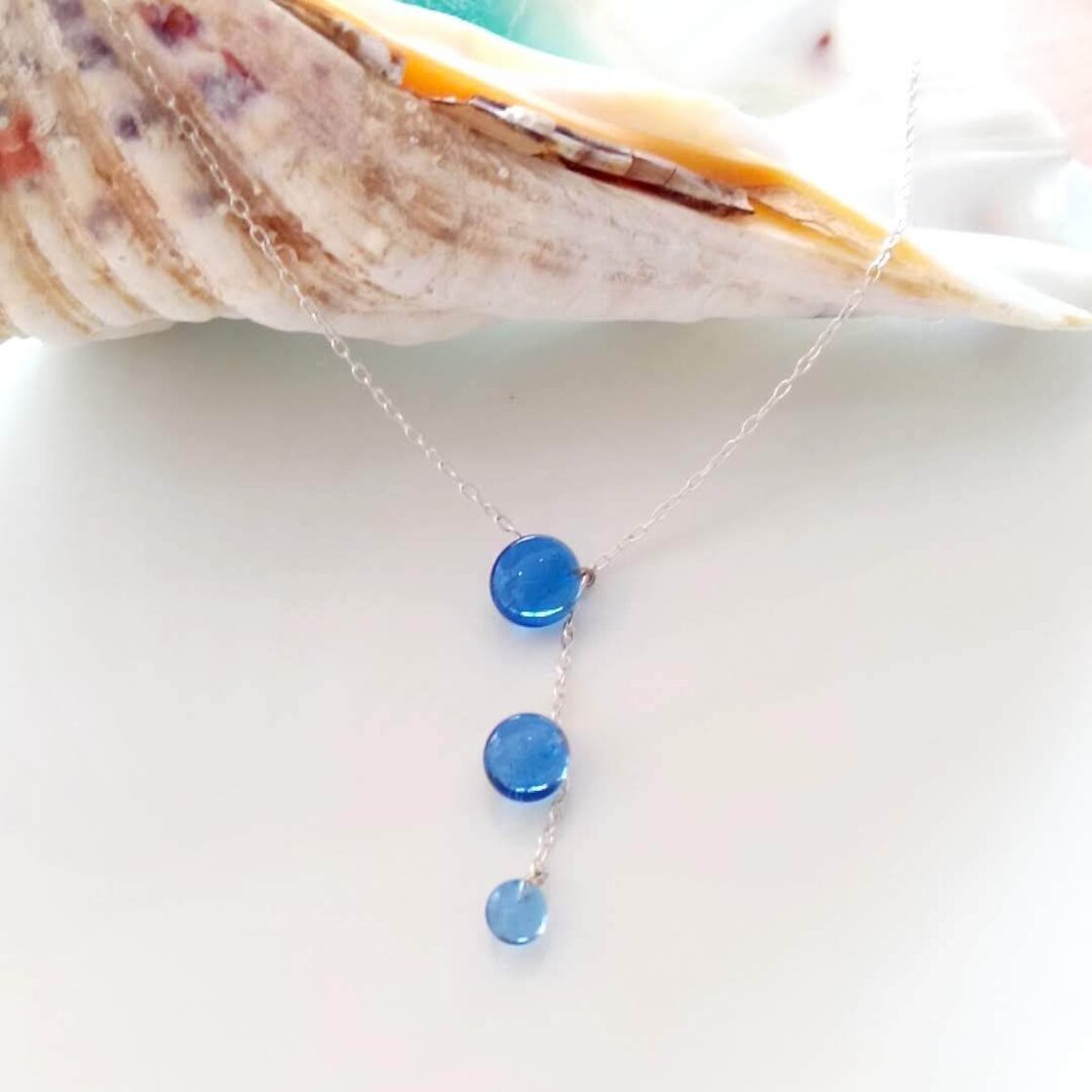 スリーボールネックレス Aqua Blue | Pay ID
