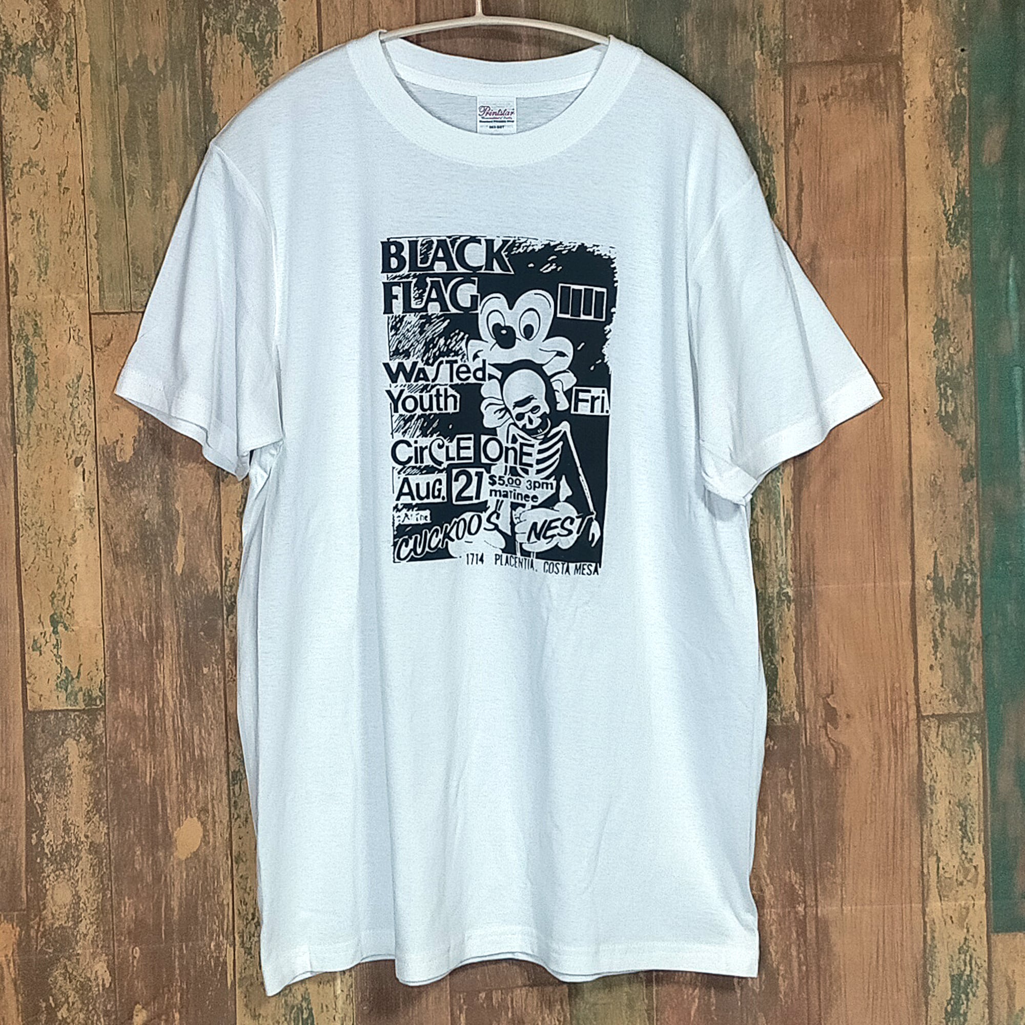BLACK FLAG ブラックフラッグ ミッキー Tシャツ レイモンドペティボン Black Flag ブラックフラッグ ミッキー&髑髏 Mickey Mouse レイモンド