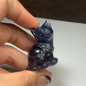 2.ペリドット招財樹×フローライトねこ