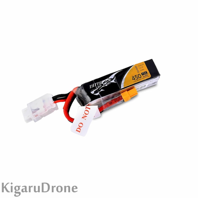 【4S 450mAh】TATTU FPV 450mAh 14.8V 75C 4S Lipo Battery  with XT30コネクター