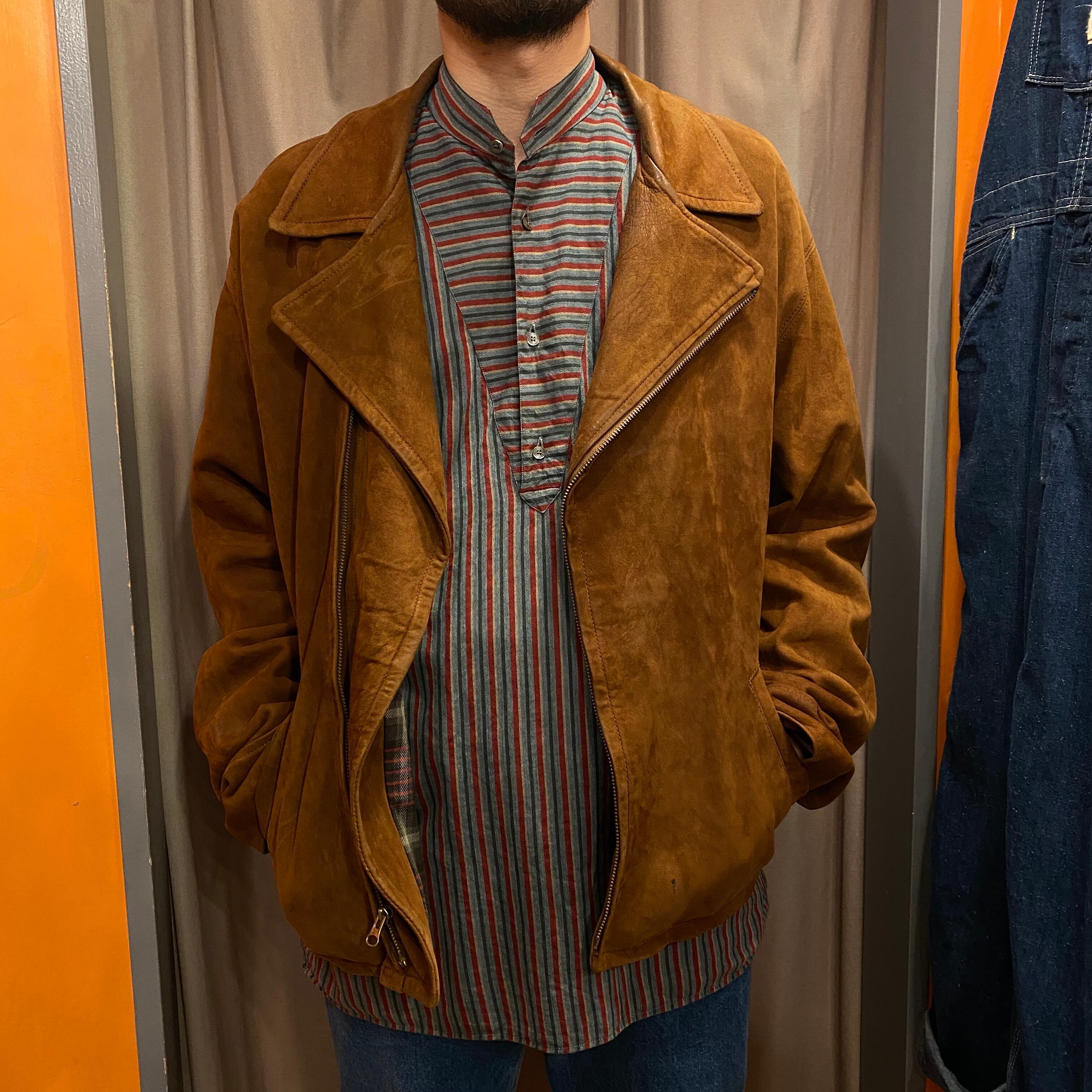 【Italy vintage】90s Leather Double jacket限定セールを適用致します