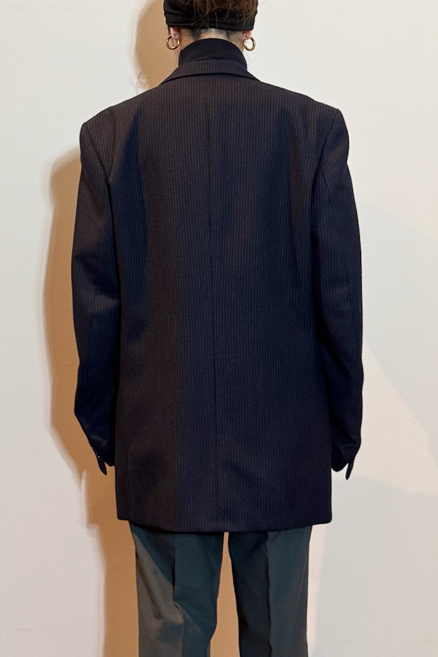 ネイビーストライプウールジャケット | DROOMTUIN_VINTAGE