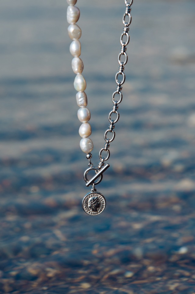 【受注再販・数量限定】『湖面の余白』coin pearl necklace （ July limited items）