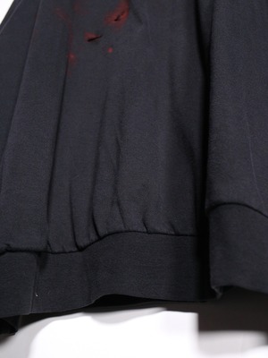 REMAKE / blood heart design zip-up foodie