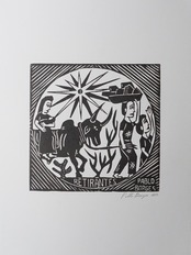 PABLO BORGE パブロ・ボルジェス 木版画 M 正方形 【RETIRANTES】