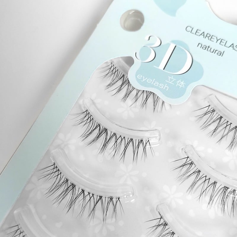 CLEAREYELASH natural つけまつげ ナチュラル 3D立体 マツエク製法 5ペア (N08ウインク) | clear eyelash