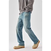 ストレートレッグ レギュラーウエスト デニムパンツ af0332