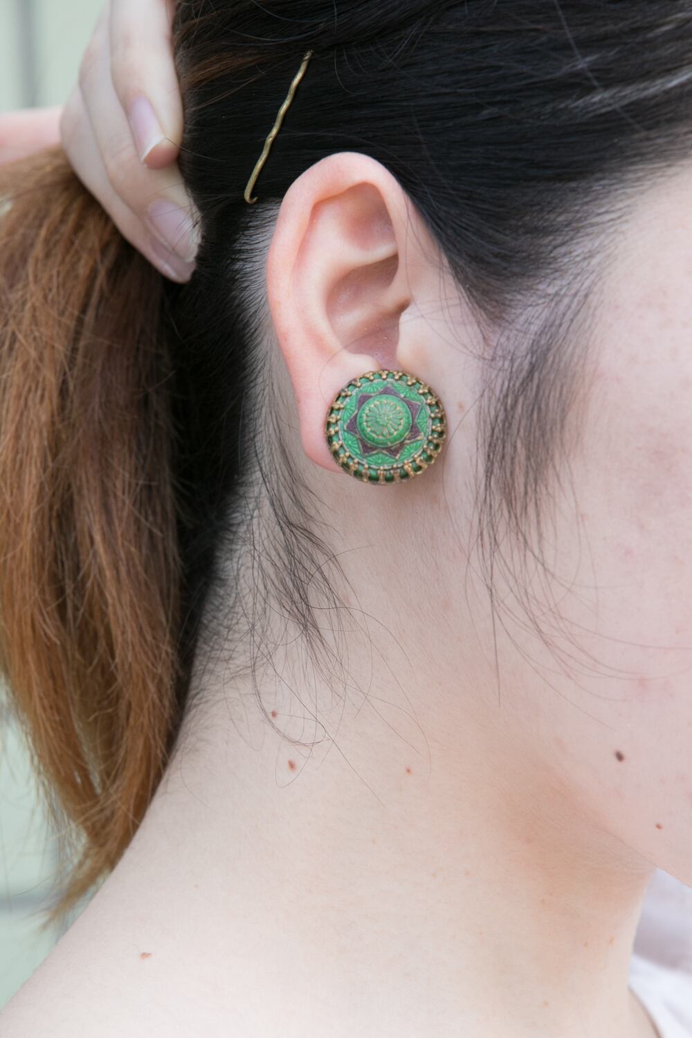 【Run Rabbit Run Vintage 】Green earring