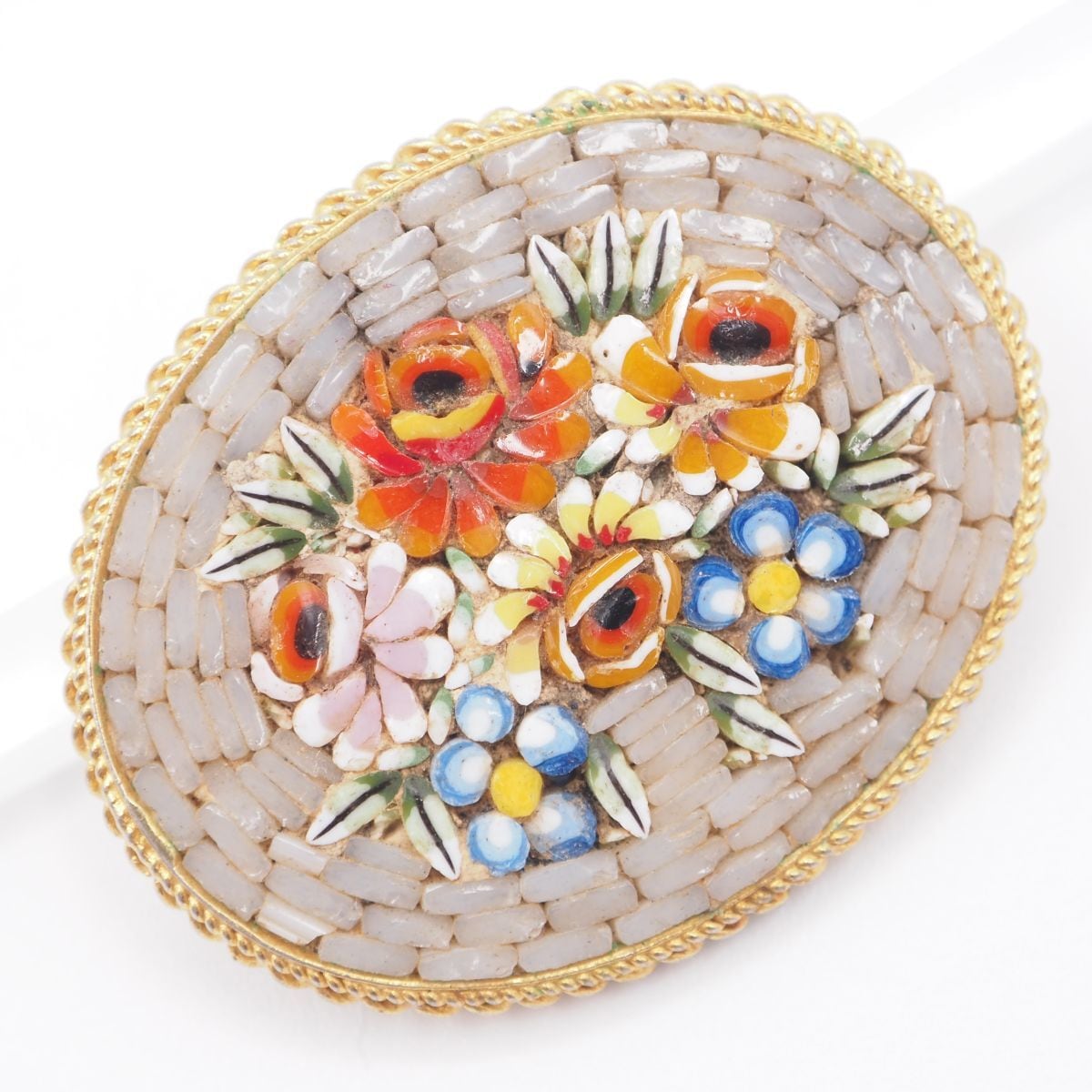 A054 Michal Negrin ミハエル ネグリン ブローチ 花 フラワー リーフ