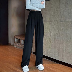 タック入り ワイドパンツ レディース 春夏秋 大人 カジュアル きれいめ ハイウエスト 通勤 ビジネス OL おしゃれ ドレープパンツ 大人可愛い 大人女子 [LS-CCP018]