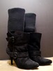 超レア★GIVENCHY ジバンシィ レイヤード風 スエード ブーツ 黒★ 