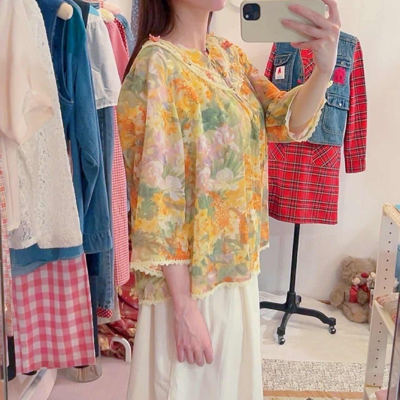 water flower lace blouse