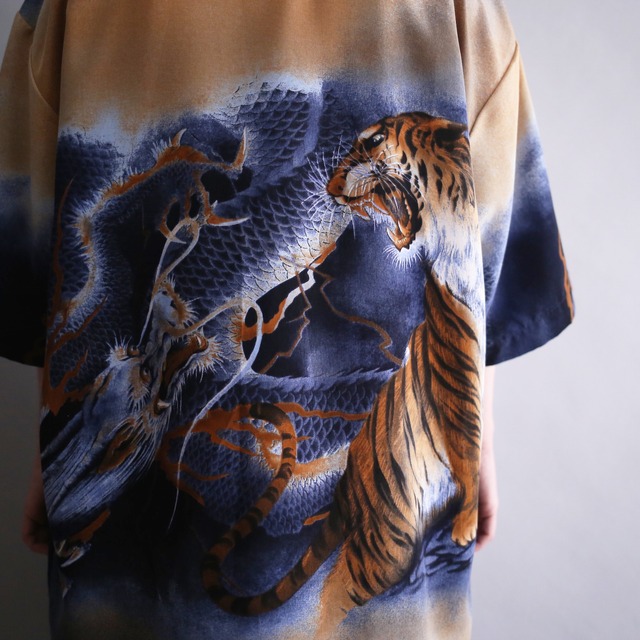 "龍×虎" full graphic pattern loose h/s shirt