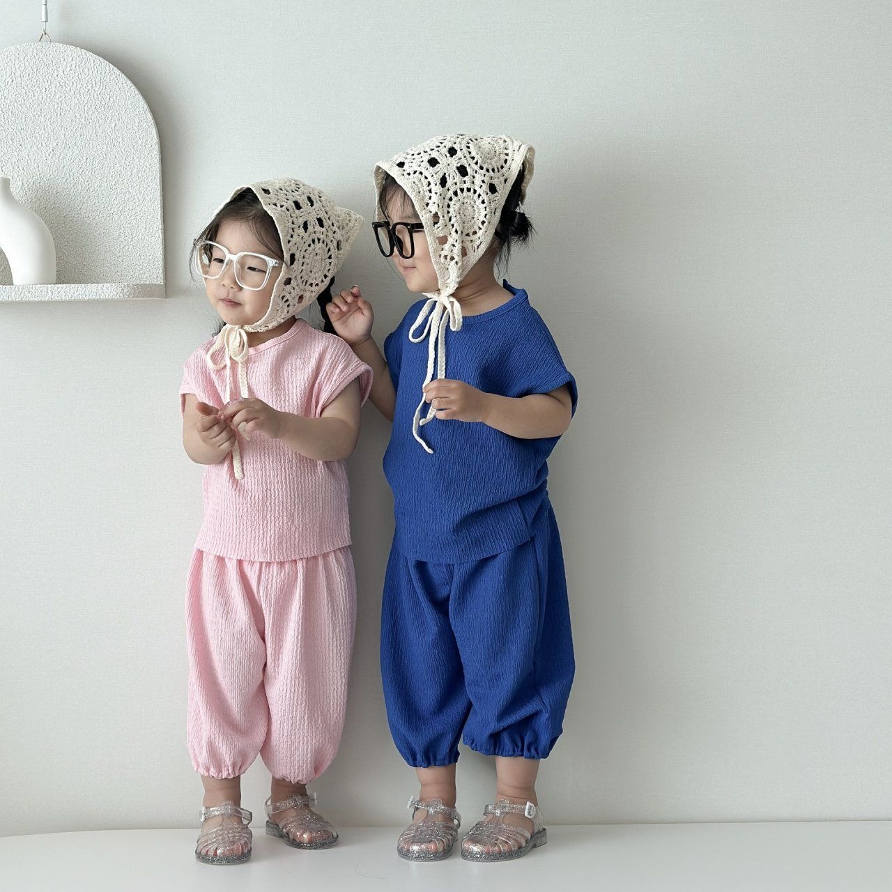 [Moran bebe] Sally 3-Piece Set-up (Tee + Sleeveless + 3/4 Relax Pants) / [모란] 샐리3종세트(티+나시+7부고쟁이)