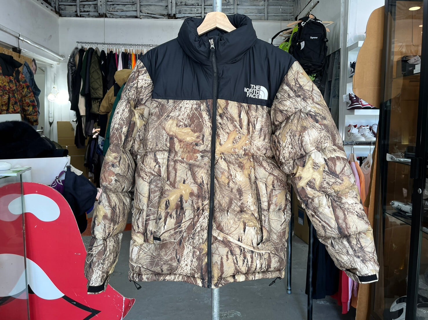 THE NORTH FACE NOVELTY NUPTSE JACKET ND42230R XL LEAVES 54344  