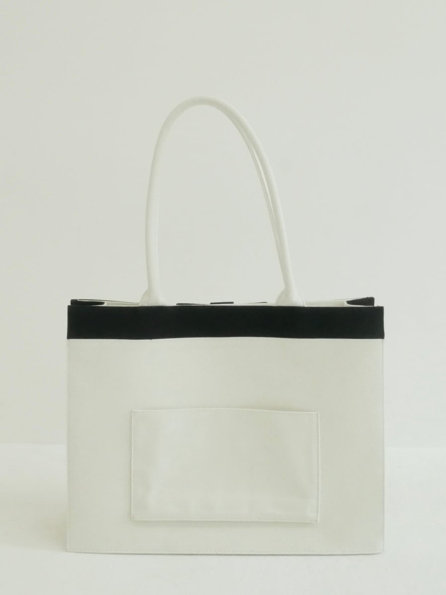 ribbon canvas tote bag〈LARGE〉 | meltie