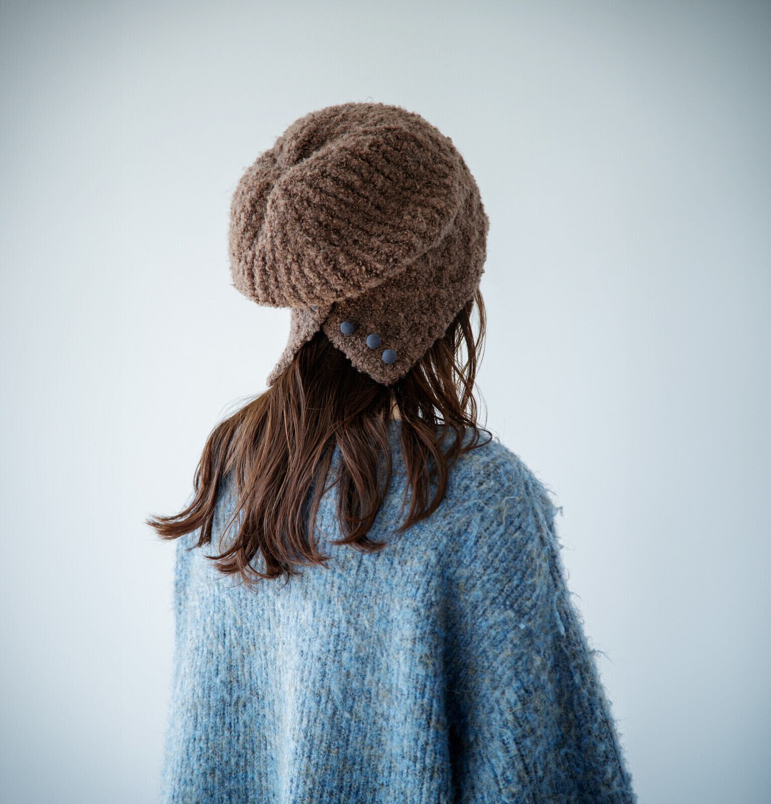 2wayニット帽 Luna ルーナ ブラウン