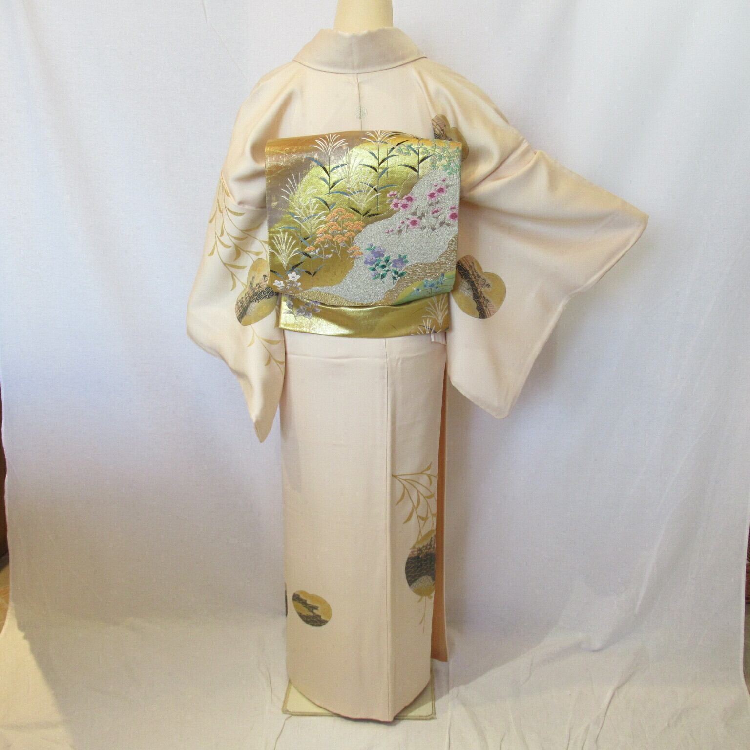 辻が花 訪問着 西陣織刺繍オリエンタル文様 帯 帯揚げ 帯締め 和装 