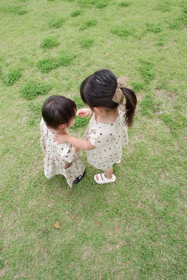 100cmﾗｽ1《即納》送料無料【recommend】summer polka dots set up (水玉セットアップ)