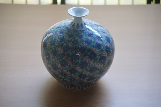 紫陽花　花瓶