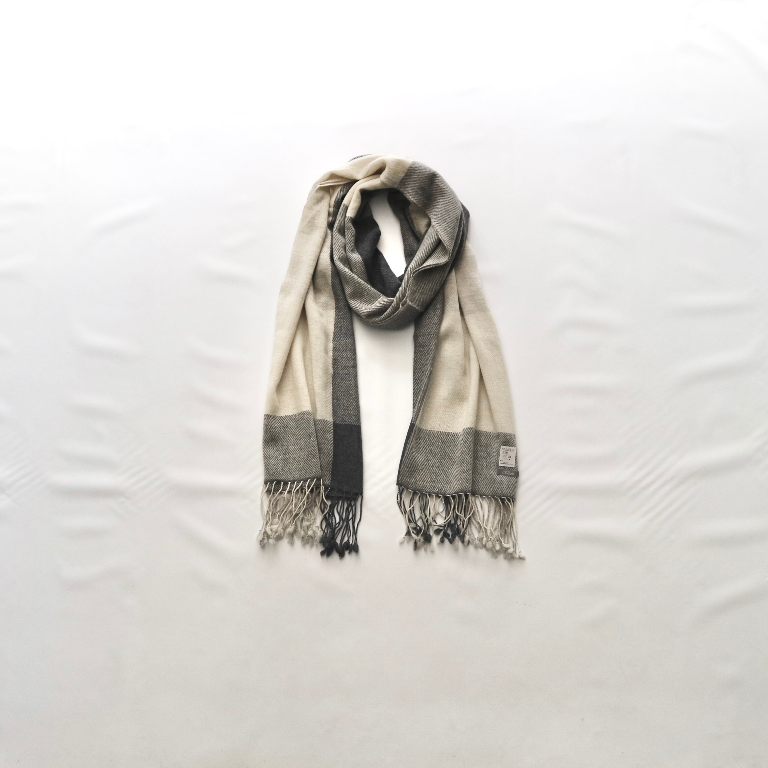 KHATA カタ】CASHMERE CHECK STOLE カシミヤチェックストール (2COLORS 