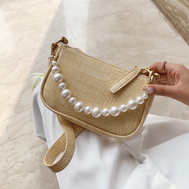 フェアリースモールバッグ2020春夏ワイルドショルダーバッグストーン柄パールファッションアンダーアームバッグの新トレンドバージョン 手作りハンドバック81081069549