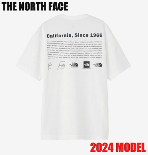 ノースフェイス 半袖 Tシャツ メンズ THE NORTH FACE ショートスリーブ ヒストリカル ロゴ ティー NT32407 ホワイト 2024年モデル